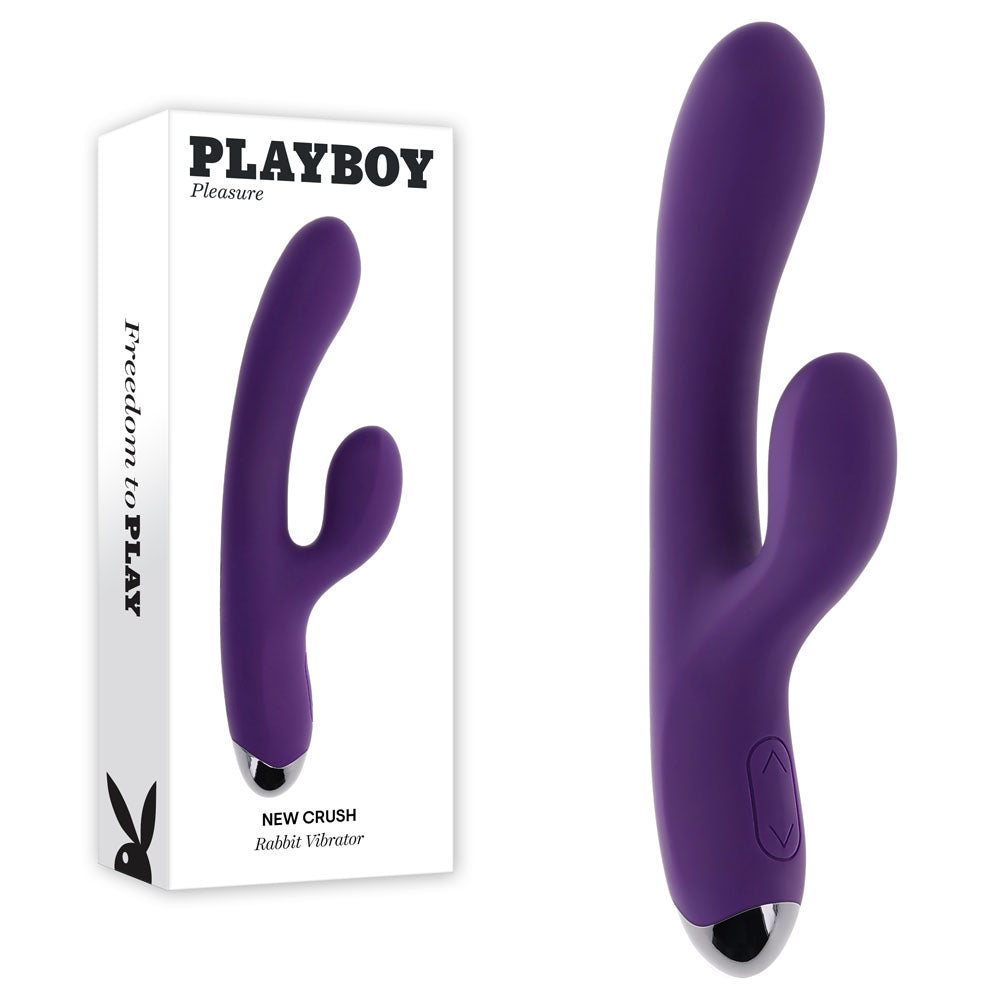 Playboy Pleasure NEW CRUSH - Purple 20.6 cm USB Rechargeable Rabbit Vibrator Playboy Pleasure